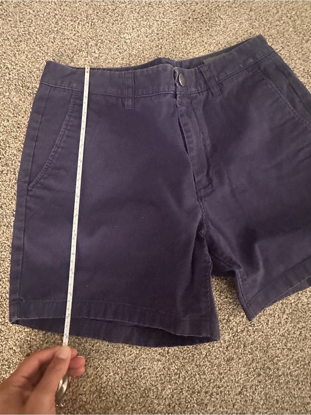Men's Navy Cotton Casual Shorts